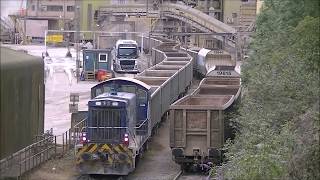 Trains at Whatley Quarry 17718 [upl. by Ahsilram]