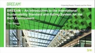 BREEAM  An Introduction to the International Sustainability Standard for the Built Environment [upl. by Eussoj]