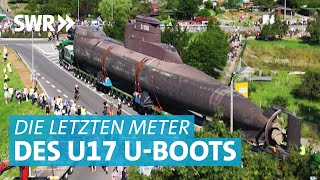 Spektakulärer UBootTransport nach Sinsheim  U17 auf Reisen durch Haßmersheim und Bad Rappenau [upl. by Airdnola]