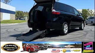 For Sale 2020 Toyota Sienna BraunAbility Manual Fold Out Ramp Rear Loading Wheelchair Van [upl. by Aramois]