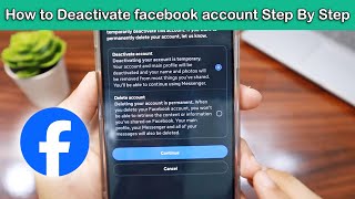 How to Deactivate Facebook Account  Step by Step Guide [upl. by Gavini]