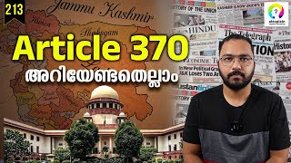 എന്താണ് ആർട്ടിക്കിൾ 370 What is Article 370 Malayalam Jammu and Kashmir Verdict 2023  alexplain [upl. by Matty]