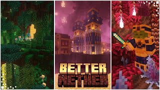 BetterNether Minecraft Mod Showcase  New Biomes Blocks amp Structures  Fabric 1201  Forge 112 [upl. by Lorain]