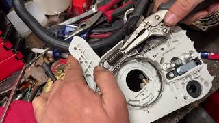 Stihl MS250  Chain Brake Installation [upl. by Anemolif]