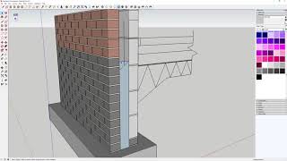 SketchUp Tutorial  Modelling a foundation detail [upl. by Oriana]