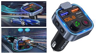 LENCENT FM Transmitter inCar AdapterTypeC PD 20W QC30 [upl. by Jorrie]