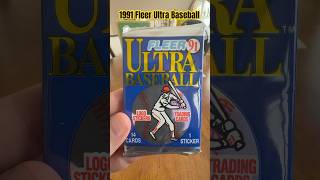 1991 Fleer Ultra Baseball cards foil pack opening rip [upl. by Neelram]