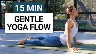 15 Min Gentle Yoga Flow  Full Body Stretch to Relax amp Release Tension [upl. by Atnomed352]