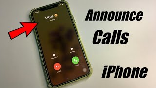 How to Turn on Announce Calls in iPhone  My iPhone speaks Caller id When Call [upl. by Garzon]