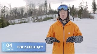 NAUKA JAZDY NA NARTACH  LEKCJA 04 POCZĄTKUJĄCY skręt z pługu [upl. by Nnhoj443]