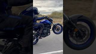 Yamaha MT07 Sound Aggressive Black Widow Fail Wheelie💥💨 mt07 yamaha motorcycle shorts [upl. by Derzon911]