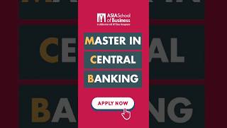 Apply now for for MCB 2025  Master in Central Banking  ASB [upl. by Spurgeon]