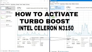 how to use turbo frequency in intel celeron n3150 [upl. by Imoian]