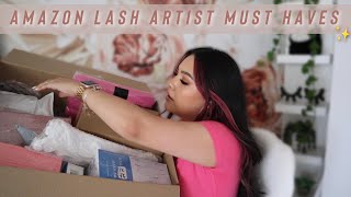 AMAZON LASH ARTIST MUST HAVES  restocking on my lash faves [upl. by Shea]