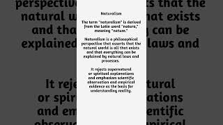 Naturalism naturalism naturalismmeaning naturalismetymology definition origin [upl. by Battat]