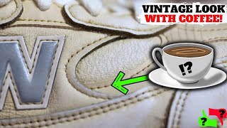 Custom New Balance 992 How To Give Sneakers Aged Look w Coffee Dye [upl. by Sandye]