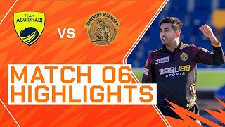 2023 Abu Dhabi T10 Match 6 Highlights Team Abu Dhabi vs Northern Warriors  Season 7 [upl. by Anikal]