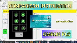 CX Programmer  Comparison instruction Omron PLC Connected With HMI CX Designer Simulation [upl. by Vish535]