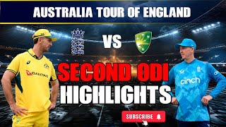 Australia vs England  Second ODI  Match Summery [upl. by Lewse]