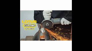 Cutting of metal of LOTUS ANGLE GRINDER 750W SG750X automobile fyp [upl. by Llebana]