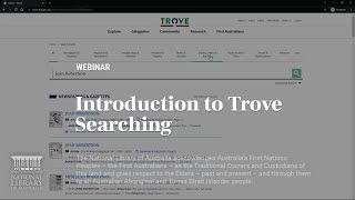 Discover Trove Introduction to Trove Searching [upl. by Ahrat79]