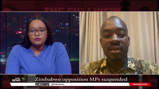 Zimbabwe opposition MPs suspended  Nelson Chamisa shares more [upl. by Rik]