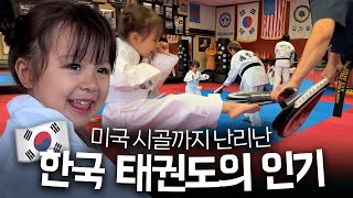 미국 시골에서 체리가 최연소 태권도 수련자가 되었어요 ㅋㅋ [upl. by Lertnek]