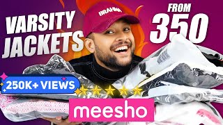 Best VARSITYBOMBER JACKETS for Winter Men Under 5001000 🔥 Meesho Jacket Haul 2024  ONE CHANCE [upl. by Artie]