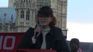 Actress Maxine Peake reading “if I must die’ by Refaat Alareer at the Ceasefire Now March [upl. by Ronal135]