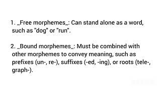 Morphemes and Types [upl. by Annodas720]