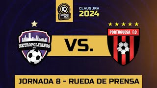 Rueda de prensa pospartido  LigaFUTVEPowerade  Metropolitanos vs Portuguesa  Jornada 8 [upl. by Nakada]