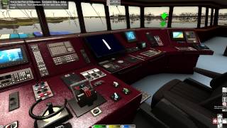 European Ship Simulator  Docking a Container Ship Gameplay HD [upl. by Cohby]