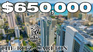 Buy a Hotel condo in Waikiki Ritz Carlton  Hotel Room Tour [upl. by Roane]