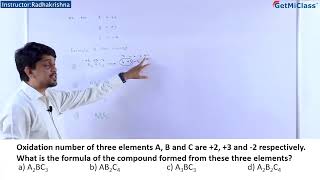 Oxidation number KCET 11th Chemistry Redox Reactions [upl. by Annatnas]