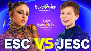 Eurovision Battle  ESC 2024 vs JESC 2024 Voted By Eurovision Fans [upl. by Magdalene]