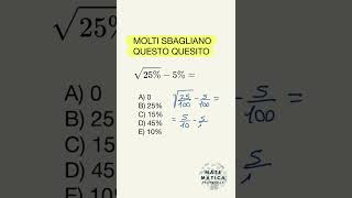 Domanda che molti sbagliano sulle percentuali [upl. by Vaclav]