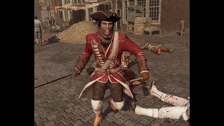 Assassins Creed III Free roam combat with Redcoat outfit mod [upl. by Raynell]