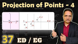 4  Projection of points Basics Drawing Process amp Solved Example Explained in Engineering Drawing [upl. by Fen]