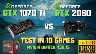 RTX 2060 VS GTX 1070 Ti Ryzen 5 2600  Test In 10 Games [upl. by Niven261]