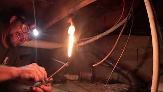 Brazing Copper Lines [upl. by Naivaj]