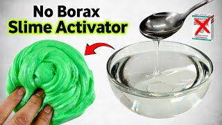 No Borax Slime Activator with Proof💦 How to make No Borax Slime Activator at home  💯Success ASMR [upl. by Onavlis]