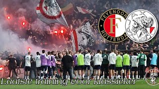 Laatste training vóór de Klassieker Feyenoord  AJAX op Sportcomplex de Toekomst zat 6 april 2024 [upl. by Akinehc926]