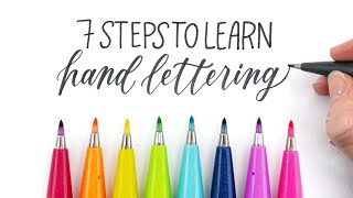 How to Learn Hand Lettering in 2021 7 Easy Steps for Hand Lettering Beginners [upl. by Goodden217]