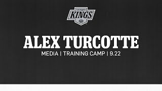 Forward Alex Turcotte  0922 LA Kings Training Camp  Media Availability [upl. by Arual]