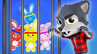 Hungry Bunnies and Hungry Wolf  D Billions Kids Songs [upl. by Atiken]