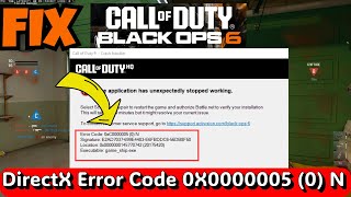 Black Ops 6 error crash error code 0XC0000005 0 N Fix [upl. by Doretta]