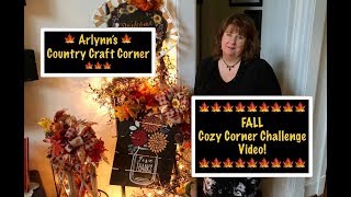 Fall Cozy Corner Challenge Video [upl. by Phyllida]