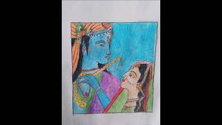 Radha Krishna Drawing shorts art radhakrishna pencilcolour drawing youtubeshorts [upl. by Barram]