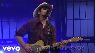 Brad Paisley  Alcohol Live on Letterman [upl. by Eehtomit]