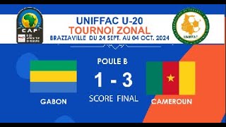 GABON vs CAMEROUNE UNIFFAC TOURNOI ZONAL U20 [upl. by Meirrak]